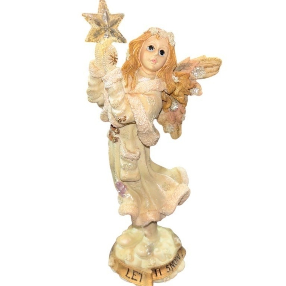 Boyds Bear Folkstone Krystal Isinglass Snow Angel Figurine Christmas let it snow